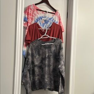 XXL bundle of shirts. 2 tees and a sweatshirt